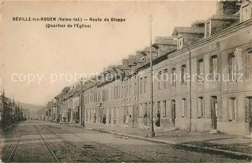 AK / Ansichtskarte Deville les Rouen Route de Dieppe Quartier de l Eglise Deville les Rouen