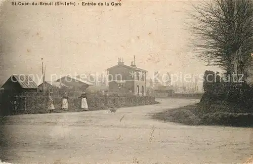 AK / Ansichtskarte Saint Ouen du Breuil Entree de la gare Saint Ouen du Breuil