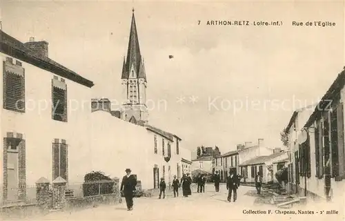 AK / Ansichtskarte Arthon en Retz Rue de l Eglise Arthon en Retz