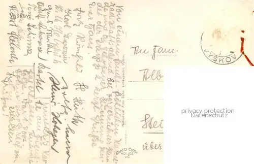 AK / Ansichtskarte Vyskov Partie in der Innenstadt Vyskov