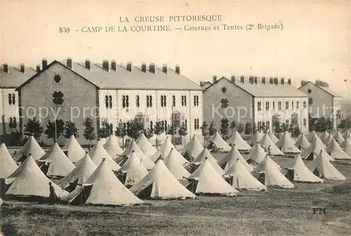 AK / Ansichtskarte Camp_de_la_Courtine Casernes et Tentes 2e Brigade Camp_de_la_Courtine