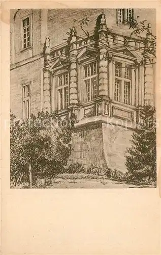 AK / Ansichtskarte Rheydt Schloss Bleistiftzeichnung Amalie Lenssen Rheydt