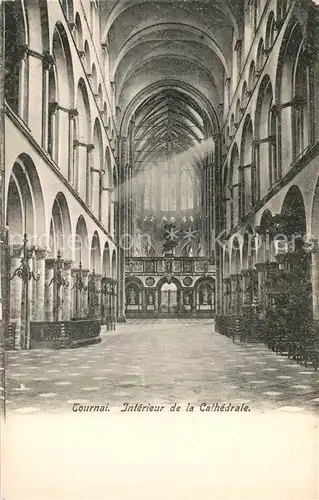 AK / Ansichtskarte Tournai_Hainaut Cathedrale Interieur Tournai Hainaut