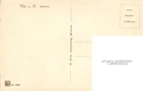 AK / Ansichtskarte Ulm_Donau Rathaus Ulm_Donau