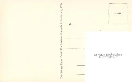 AK / Ansichtskarte Koeln_Rhein Dom 1824 Koeln_Rhein