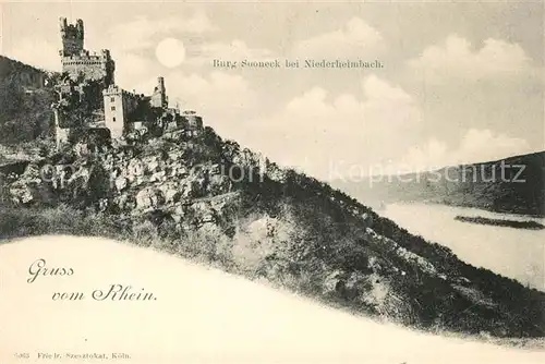 AK / Ansichtskarte Niederheimbach_Bingen Burg Sooneck Niederheimbach Bingen