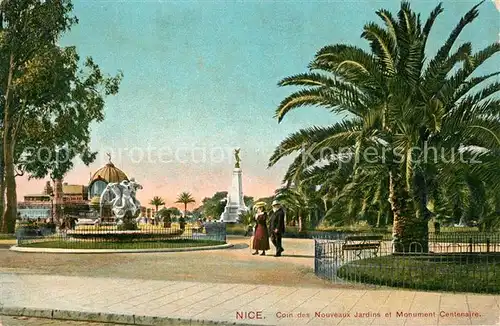 AK / Ansichtskarte Nice_Alpes_Maritimes Nouveaux Jardins Monument Centenaire Nice_Alpes_Maritimes