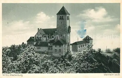 AK / Ansichtskarte Weinheim_Bergstrasse W S C Wachenburg Weinheim_Bergstrasse