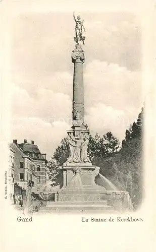 AK / Ansichtskarte Gand_Belgien Statue de Kerckhove Gand Belgien