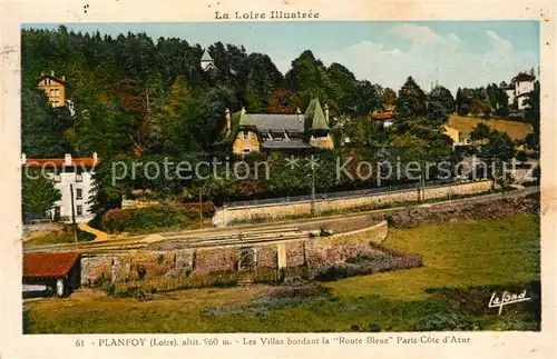 AK / Ansichtskarte Planfoy Les Villas bordant la Route Bleue Paris Cote d Azur Planfoy