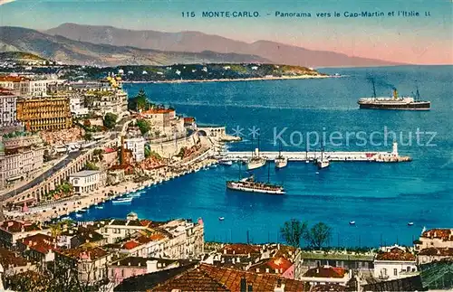 AK / Ansichtskarte Monte Carlo Cap Martin Monte Carlo