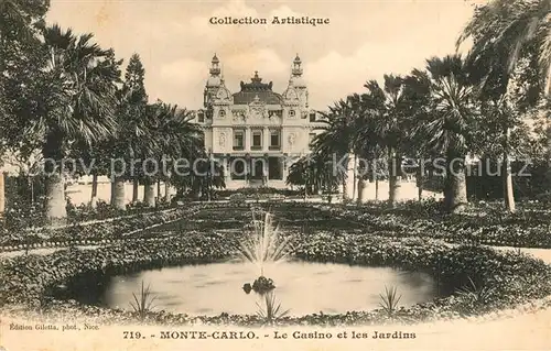 AK / Ansichtskarte Monte Carlo Casino et les Jardins Monte Carlo