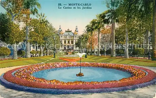 AK / Ansichtskarte Monte Carlo Casino et Jardins Monte Carlo