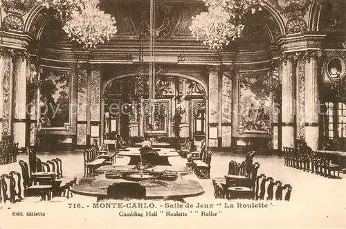 AK / Ansichtskarte Monte Carlo Salle de Jeux Roulette  Monte Carlo