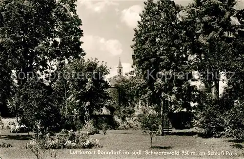 AK / Ansichtskarte Bonndorf_Schwarzwald Schlo?park Bonndorf Schwarzwald