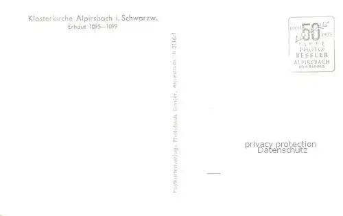 AK / Ansichtskarte Alpirsbach Kloster Kirche Alpirsbach