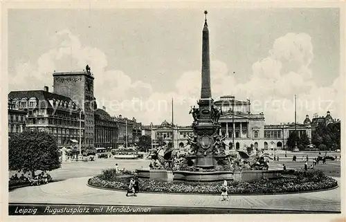 AK / Ansichtskarte Leipzig Augustusplatz mit Mendebrunne Leipzig