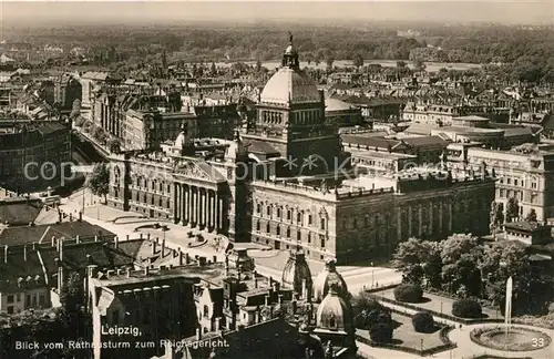 AK / Ansichtskarte Leipzig Blick vom Rathausturm zum Reichsgericht Leipzig