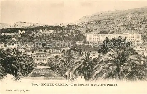 AK / Ansichtskarte Monte Carlo Les Jardins et Riviera Palace Monte Carlo