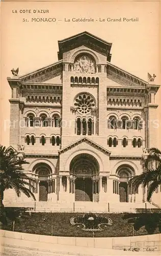 AK / Ansichtskarte Monaco Catedrale Grand Portail Monaco