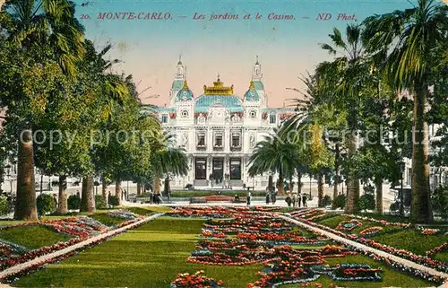 AK / Ansichtskarte Monte Carlo Les Jardins et le Casino Monte Carlo