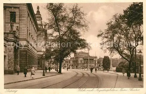 AK / Ansichtskarte Leipzig Augustusplatz Theater Leipzig