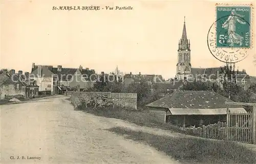 AK / Ansichtskarte Saint Mars la Briere Vue partielle Eglise Saint Mars la Briere
