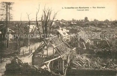 AK / Ansichtskarte Lamotte en Santerre Vue generale Village detruit Grande Guerre Truemmer 1. Weltkrieg 