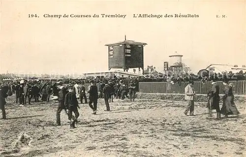 AK / Ansichtskarte Champigny sur Marne Champ de Courses du Tremblay Affichage des Resultats Hippodrome Champigny sur Marne