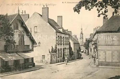 AK / Ansichtskarte Saint Pourcain sur Besbre Rue de la Republique Saint Pourcain sur Besbre