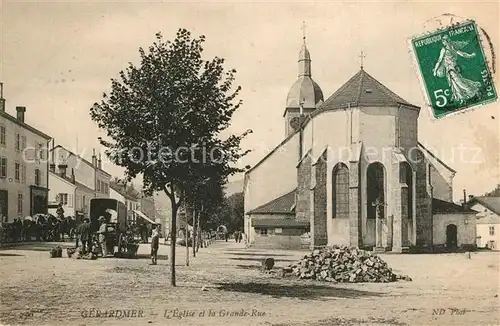 AK / Ansichtskarte Gerardmer_Vosges Eglise et la Grande Rue Gerardmer Vosges