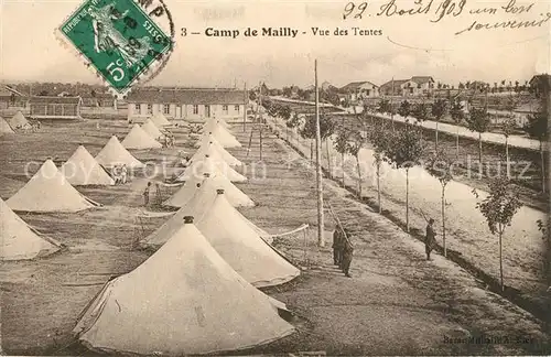 AK / Ansichtskarte Camp_de_Mailly Vue des tentes Camp_de_Mailly