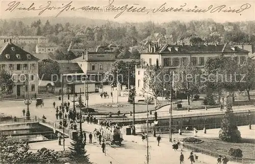 AK / Ansichtskarte Muelhausen_Elsass Partie beim Bahnhof Bruecke Muelhausen Elsass