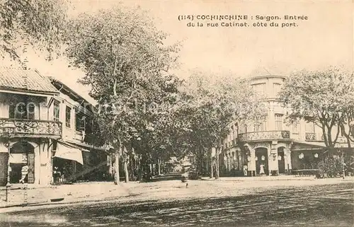 AK / Ansichtskarte Cochinchine_Vietnam Entree de la Rue Catinat Cochinchine Vietnam