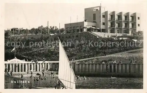 AK / Ansichtskarte Malinska Hotel Badestrand Malinska