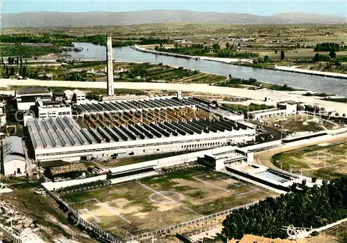 AK / Ansichtskarte La_Voulte sur Rhone Terrain de Sports la Piscine Usine et au fond le Rhone vue aerienne La_Voulte sur Rhone