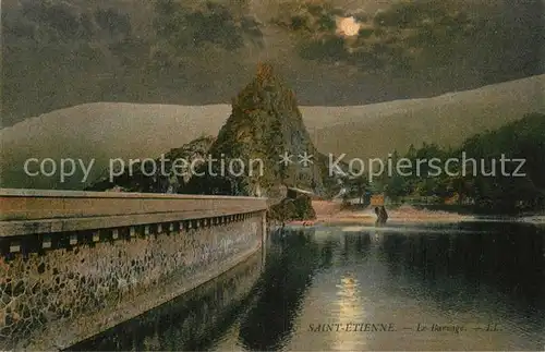 AK / Ansichtskarte Saint Etienne_Loire La Barrage Mondschein Saint Etienne Loire