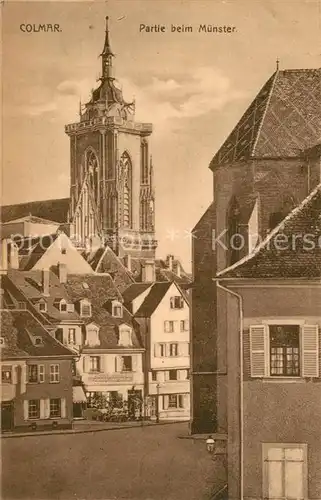 AK / Ansichtskarte Colmar_Haut_Rhin_Elsass Partie beim Muenster Colmar_Haut_Rhin_Elsass