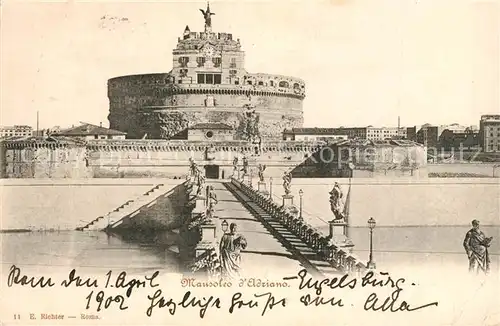 AK / Ansichtskarte Roma_Rom Mausoleo Adriano Engelsburg Roma_Rom