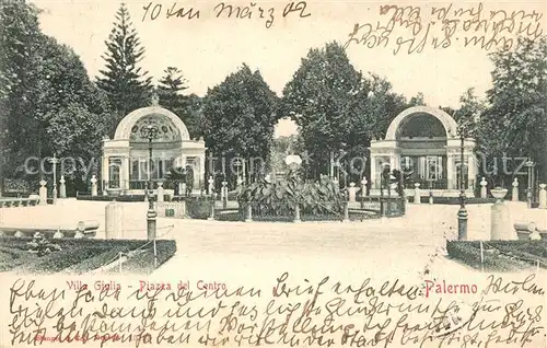 AK / Ansichtskarte Palermo_Sicilia Villa Giulia Piazza del Centro Palermo_Sicilia