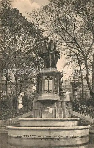 AK / Ansichtskarte Bruxelles_Bruessel Statue des Comtes d Egmont Bruxelles_Bruessel