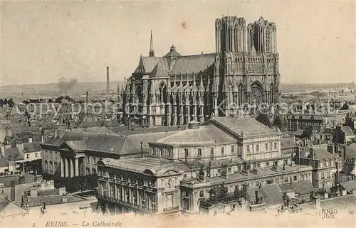 AK / Ansichtskarte Reims la Brulee Cathedrale Reims la Brulee