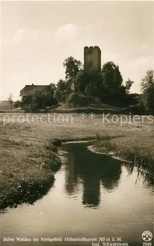 AK / Ansichtskarte Koenigsfeld_Schwarzwald Ruine Waldau Koenigsfeld Schwarzwald