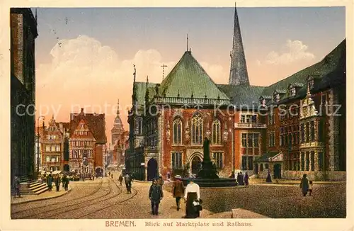 AK / Ansichtskarte Bremen Marktplatz Rathaus Bremen