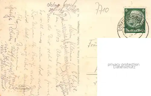 AK / Ansichtskarte Donaueschingen Kirche und Teich Donaueschingen