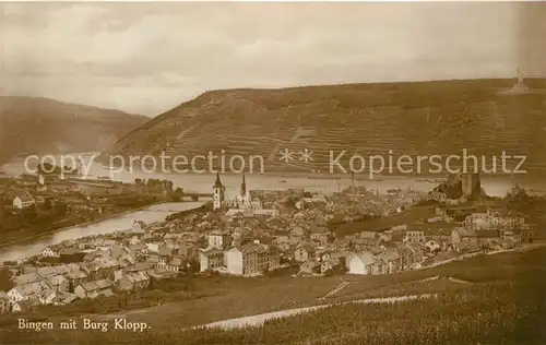 AK / Ansichtskarte Bingen_Rhein mit Burg Klopp Bingen Rhein