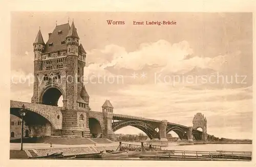 AK / Ansichtskarte Worms_Rhein Ernst Ludwig Br?cke Worms Rhein