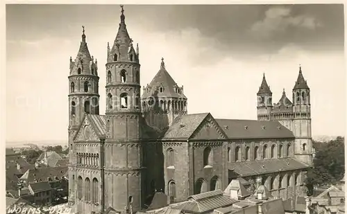 AK / Ansichtskarte Worms_Rhein Dom Worms Rhein