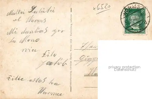 AK / Ansichtskarte Worms_Rhein Rheinbr?cke Worms Rhein