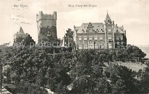 AK / Ansichtskarte Bingen_Rhein Burg Klopp Bingen Rhein